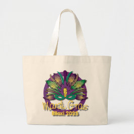 Mardi Gras Mask Bag 2025 - Biloxi, MS Jumbo Tygkasse