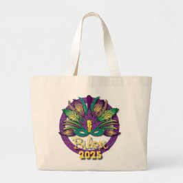 Mardi Gras Mask Bag 2025 - Biloxi, MS Jumbo Tygkasse