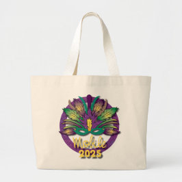 Mardi Gras Mask Bag 2025 - Mobile, AL Jumbo Tygkasse