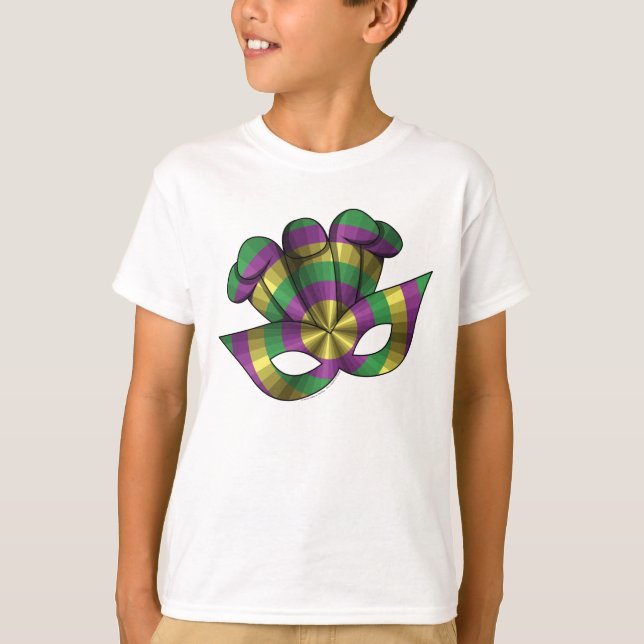 Mardi Gras Mask Barn och Baby Light Shirt T-shirt (Framsida)