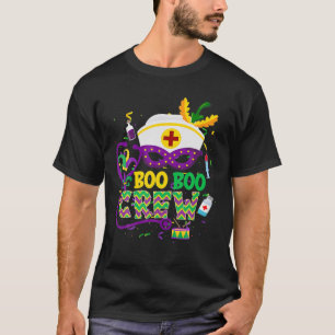 Mardi Gras Mask Boo Boo Crew Nurse, Mardi Gras T Shirt