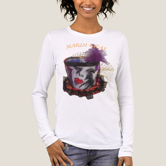 Mardi Gras Mask Colourful T Shirt (Framsida)