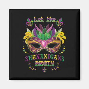 Mardi Gras Mask Costume lät shenanigans börja Magnet
