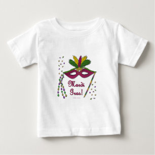 Mardi Gras Mask Feather Pärlor Tröja