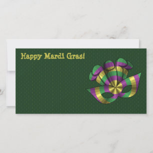 Mardi Gras Mask-fotokort
