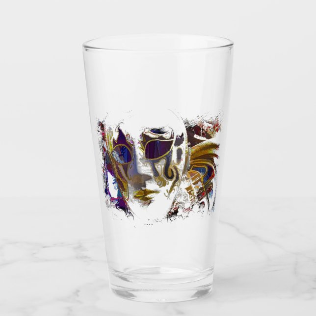 Mardi Gras-mask Glaskopp (Framsida)