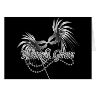 Mardi Gras Mask Hälsningskort