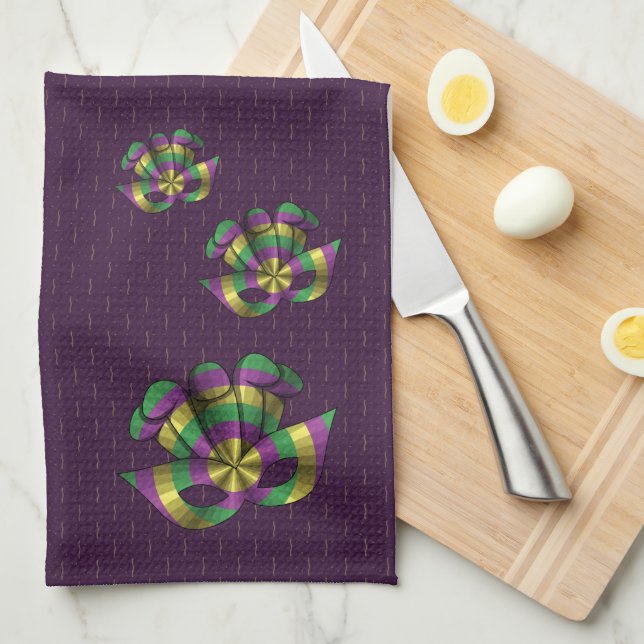 Mardi Gras Mask Hand Towel Kökshandduk (Vikt i Fjärdedel)