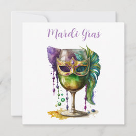 Mardi Gras Mask Inbjudningar