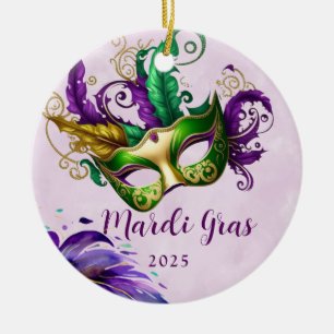 Mardi Gras-mask Julgransprydnad Keramik