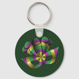 Mardi Gras Mask Keychain Nyckelring