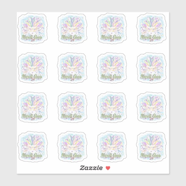 Mardi Gras mask! Klistermärken (Ark)