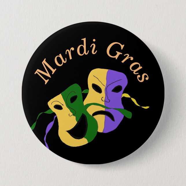 Mardi Gras Mask Knapp (Framsida)