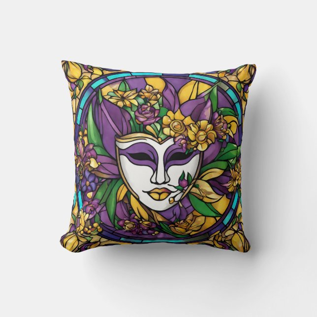 Mardi Gras Mask Kudde (Framsida)