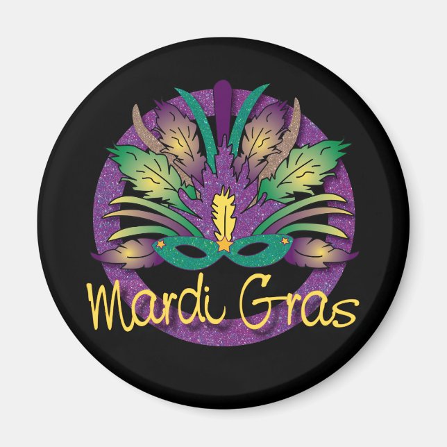 Mardi Gras Mask Magnet (Framsidan)