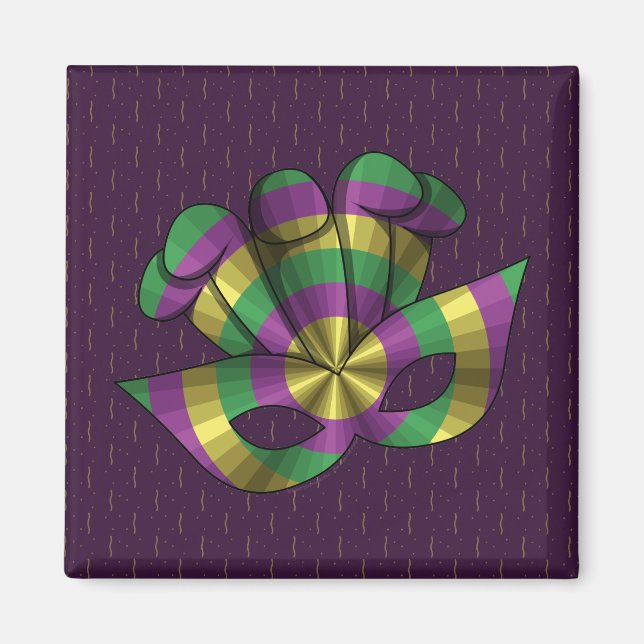 Mardi Gras Mask Magnet (Framsidan)