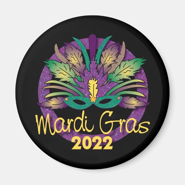 Mardi Gras Mask Magnet - 2022 (Framsidan)