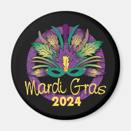 Mardi Gras Mask Magnet - 2024