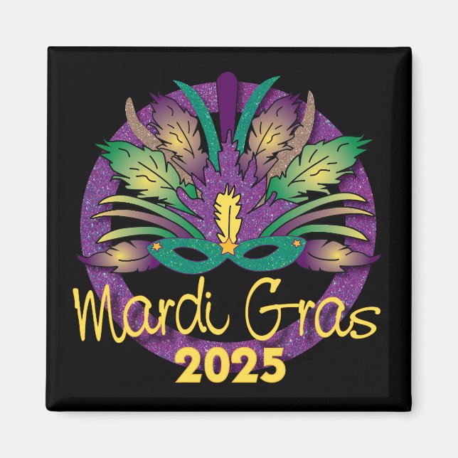 Mardi Gras Mask Magnet - 2025 (Framsidan)