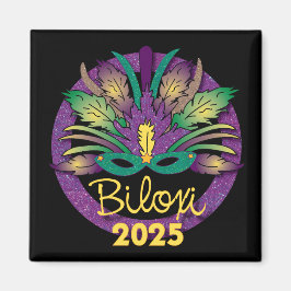 Mardi Gras Mask Magnet - 2025 - Biloxi, MS