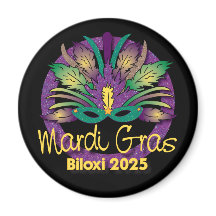 Mardi Gras Mask Magnet - 2025 - Biloxi, MS