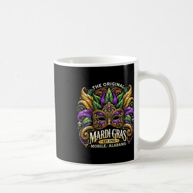 Mardi Gras-mask Mardi Gras-karnevalsuppvisning  Kaffemugg (Höger)