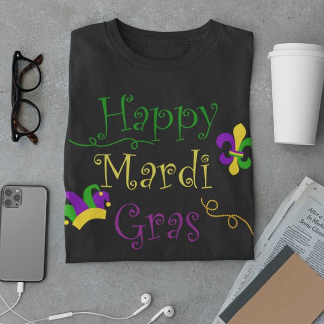 Mardi Gras Mask MasqueraLila Grönt Guld T Shirt (Skapare uppladdad)