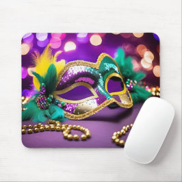 Mardi Gras-mask med Bokeh-belysning Musmatta