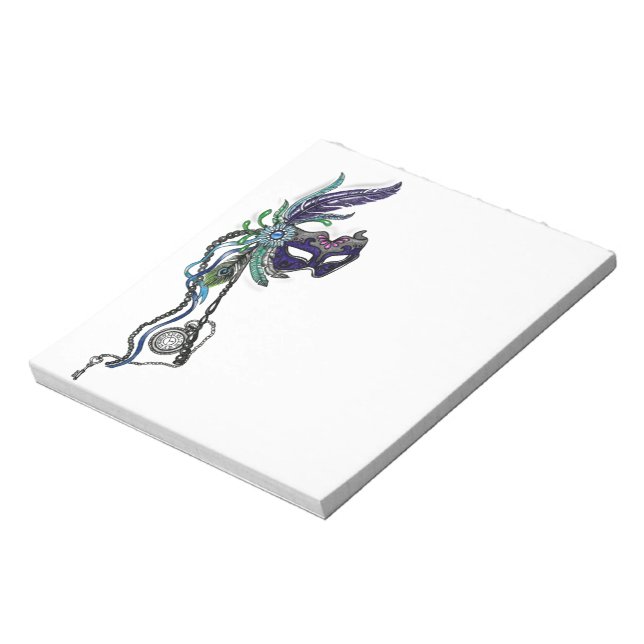 Mardi Gras Mask med fickur Anteckningsblock (Roterad)