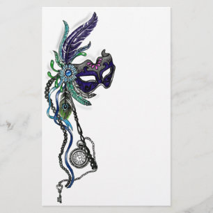 Mardi Gras Mask med fickur Brevpapper