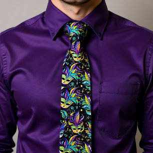 Mardi Gras Mask mönster Slips