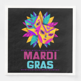 Mardi Gras Mask Papper Napkins Pappersservett
