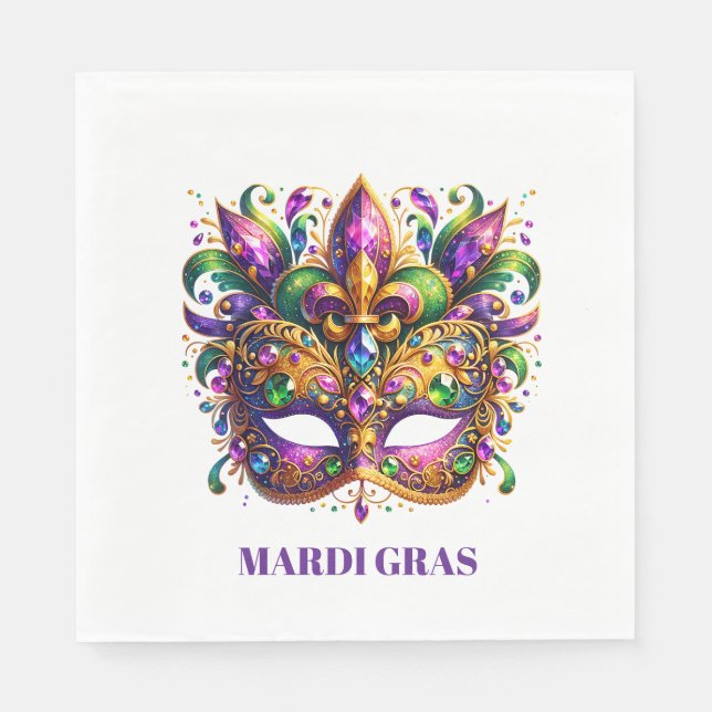 Mardi Gras Mask  Pappersservett (Framsidan)