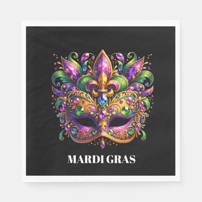 Mardi Gras Mask  Pappersservett (Framsidan)