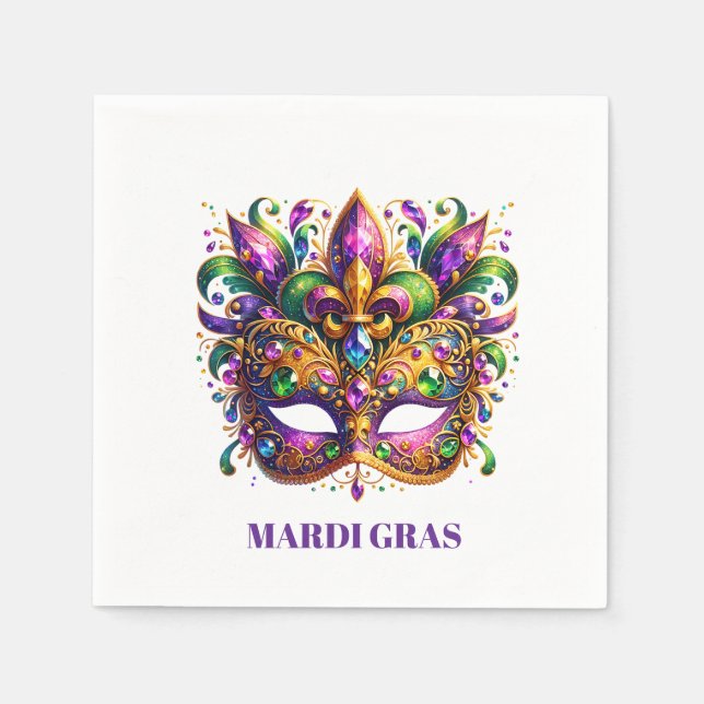 Mardi Gras Mask  Pappersservett (Framsidan)