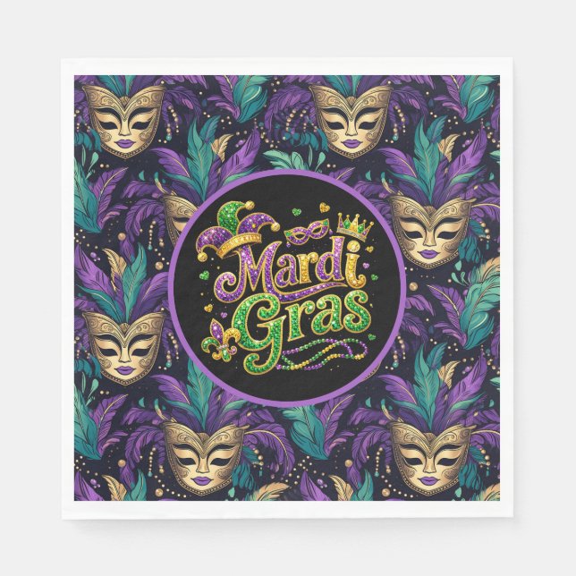 Mardi Gras Mask  Pappersservett (Framsidan)