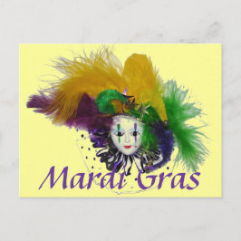 Mardi Gras Mask Postcard Vykort