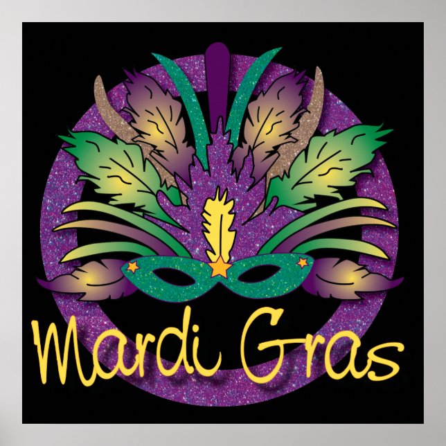 Mardi Gras Mask Poster (Framsidan)
