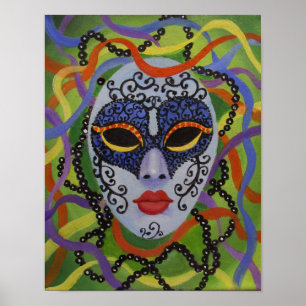 MARDI GRAS MASK, POSTER