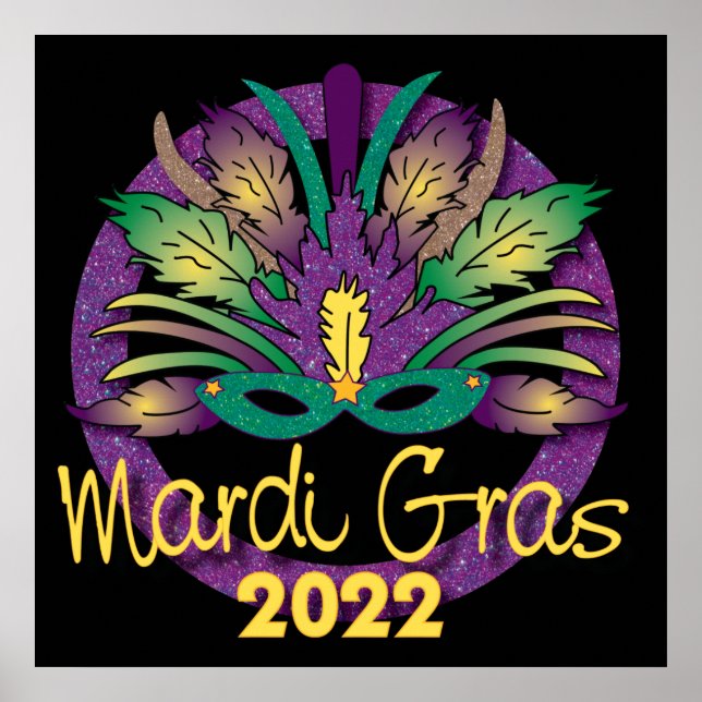 Mardi Gras Mask Poster - 2022 (Framsidan)
