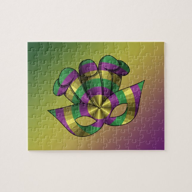 Mardi Gras Mask Puzzle Pussel (Horisontell)