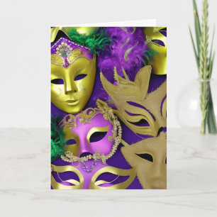 Mardi Gras Mask Redo till Party? Kort
