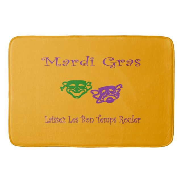 Mardi Gras Mask Rouler Badrumsmatta (Framsidan)
