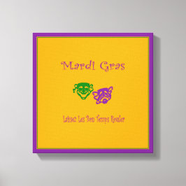 Mardi Gras Mask Rouler Canvastryck