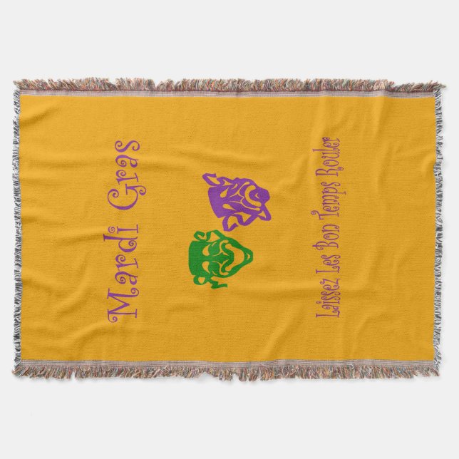 Mardi Gras Mask Rouler Filt (Framsidan)