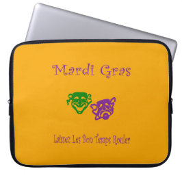 Mardi Gras Mask Rouler Laptop Sleeve