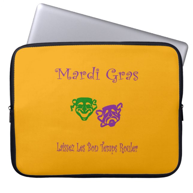 Mardi Gras Mask Rouler Laptop Sleeve (Framsidan)