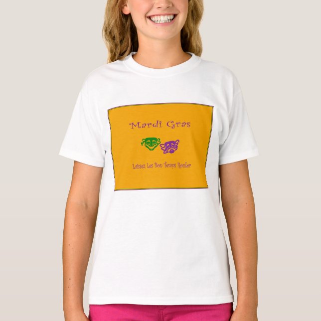 Mardi Gras Mask Rouler T Shirt (Framsida)