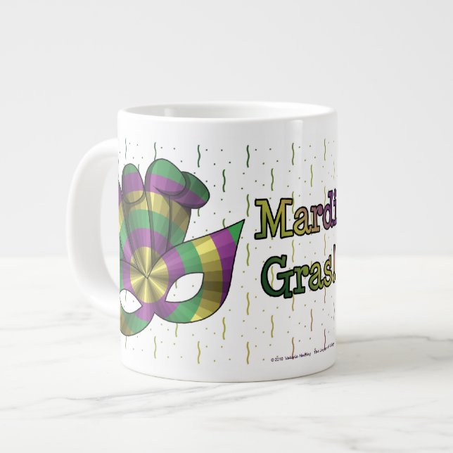 Mardi Gras-mask specialmugg Jumbo Mugg (Framsida vänster)