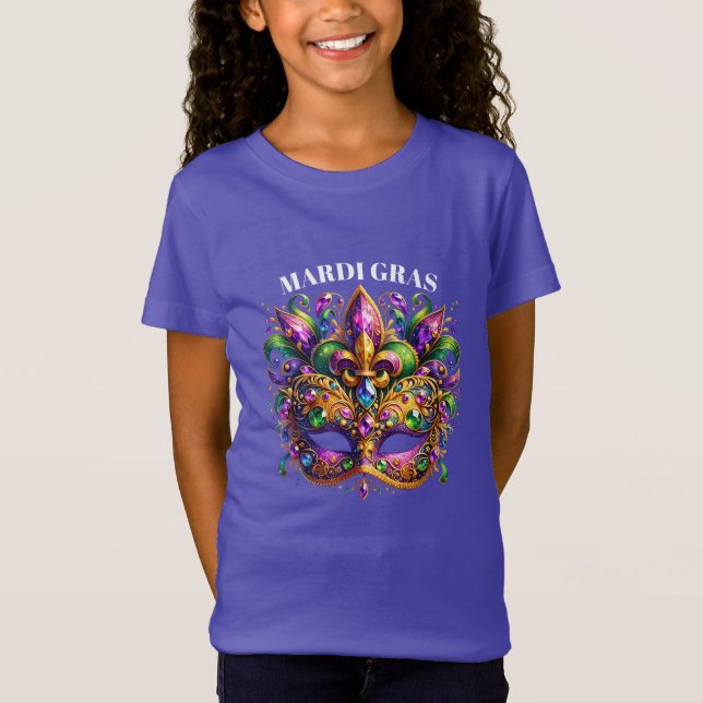 Mardi Gras Mask  T Shirt (Framsida)
